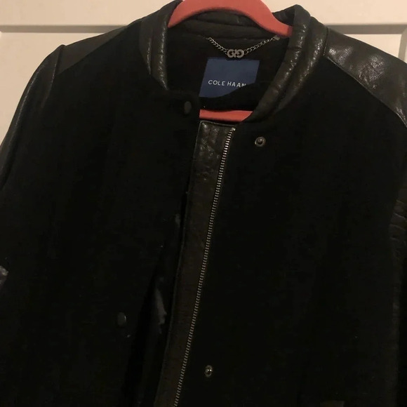 Cole Haan leather and wool jacket - Picture 5 of 7